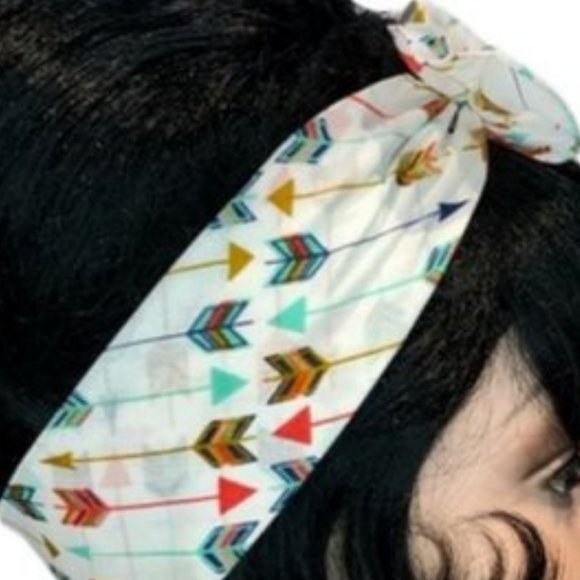 Bohemian Chic Colorful Arrow Bandana Tie Headband - Picture 11 of 13